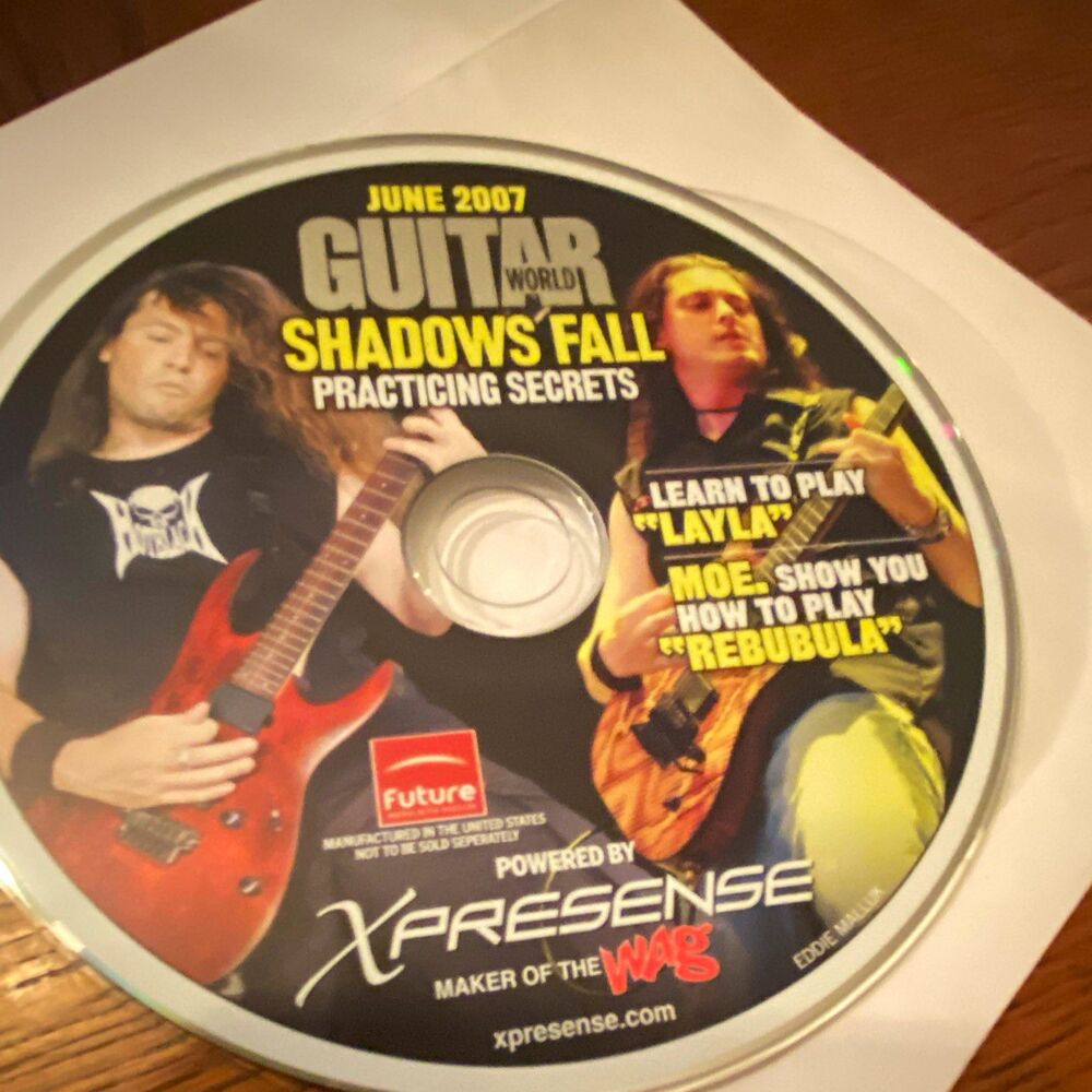 Guitar World June 2007 CD-ROM Shadows Fall Practicing Secrets Guitar "Layla"